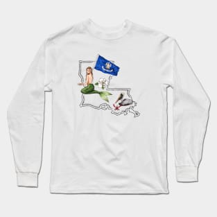 Louisiana Mermaid Long Sleeve T-Shirt